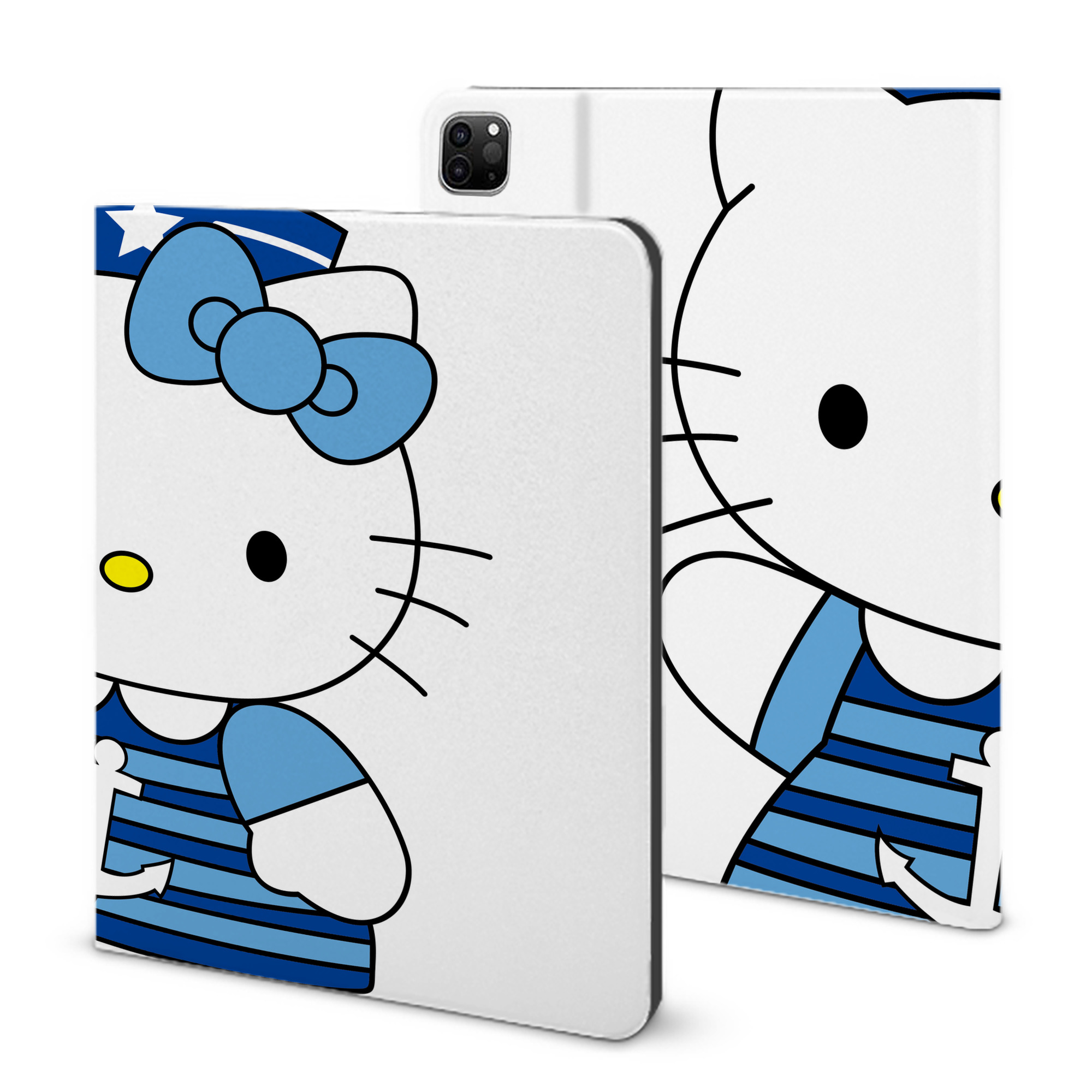 （画像用） Hello Kitty ハローキティ IPad ケース ブック型 PUレザー TPU 耐衝撃 軽量 薄型 ペン収納なし 全面保護 IPad 各モデル対応